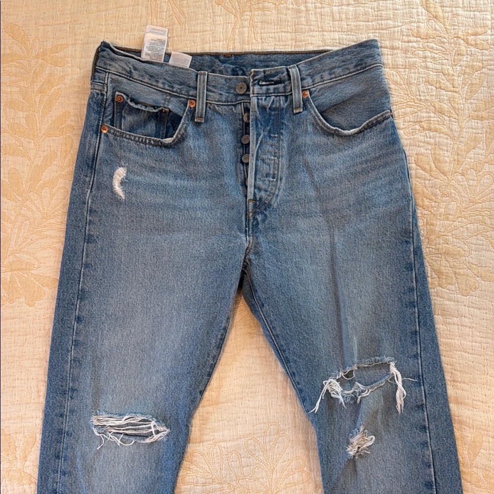 Levi's Relaxed Blue Jeans with Vintage Distressing
